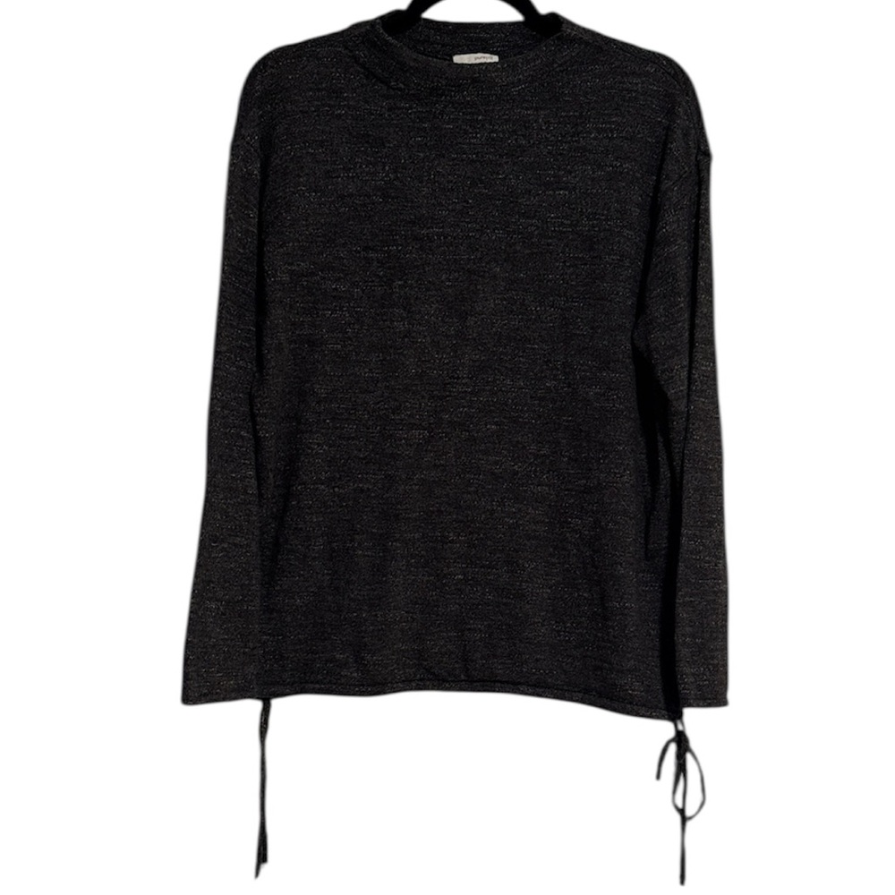 ☀️ Pure Jill Grey Tie Bottom Knit Long Sleeve Top